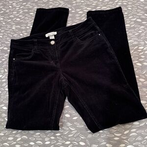 WHITE HOUSE BLACK MARKET Black Corduroy Women’s Pants, size 6